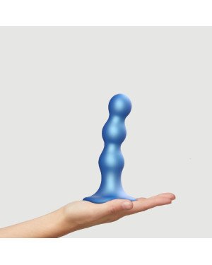 Насадка для страпона Strap-On-Me DILDO PLUG BALLS BLEU METALLIC - M