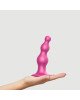 Насадка для страпона Strap-On-Me Dildo Plug Beads Framboise Metallic M Насадка для страпона Strap-On-Me Dildo Plug Beads Framboise Metallic M