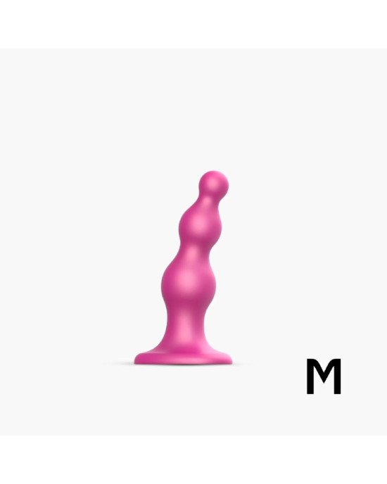 Насадка для страпона Strap-On-Me Dildo Plug Beads Framboise Metallic M Насадка для страпона Strap-On-Me Dildo Plug Beads Framboise Metallic M