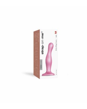 Насадка для страпона Strap-On-Me DILDO PLUG CURVY ROSE DRAGEE METALLIC - M