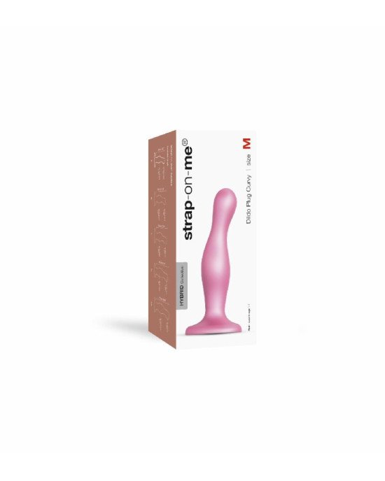 Насадка для страпона Strap-On-Me DILDO PLUG CURVY ROSE DRAGEE METALLIC - M Насадка для страпона Strap-On-Me DILDO PLUG CURVY ROSE DRAGEE METALLIC - M