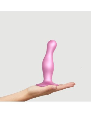 Насадка для страпона Strap-On-Me DILDO PLUG CURVY ROSE DRAGEE METALLIC - M