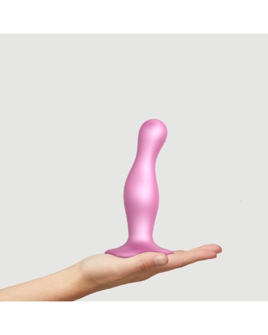 Насадка для страпона Strap-On-Me DILDO PLUG CURVY ROSE DRAGEE METALLIC - M Насадка для страпона Strap-On-Me DILDO PLUG CURVY ROSE DRAGEE METALLIC - M