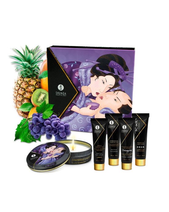 Подарунковий набір Shunga GEISHAS SECRETS – Exotic Fruits: для шикарної ночі вдвох Подарунковий набір Shunga GEISHAS SECRETS – Exotic Fruits: для шикарної ночі вдвох