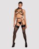 Портупея на груди Obsessive A740 harness black O/S, штучна шкіра Портупея на груди Obsessive A740 harness black O/S, штучна шкіра