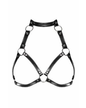 Портупея на груди Obsessive A740 harness black O/S, штучна шкіра