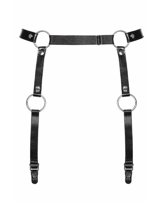 Гартери Obsessive A741 garter belt black O/S, штучна шкіра Гартери Obsessive A741 garter belt black O/S, штучна шкіра