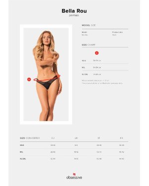 Сітчасті трусики під омбре Obsessive Bella Rou panties XL/2XL