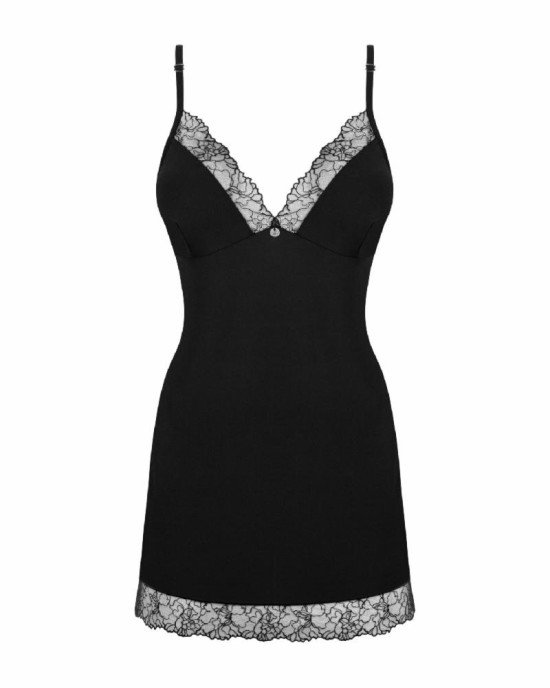 Сорочка та трусики Obsessive Bella Rou chemise & thong M/L