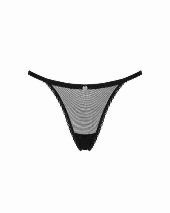 Прозорі стрінги із мереживом Obsessive Celia Noir thong M/L Прозорі стрінги із мереживом Obsessive Celia Noir thong M/L