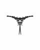 Прозорі стрінги з доступом Obsessive Celia Noir crotchless thong XL/2XL
