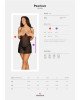 Прозора сорочка з відкритими грудьми Obsessive Pearlove chemise & thong black S/M, трусики Прозора сорочка з відкритими грудьми Obsessive Pearlove chemise & thong black S/M, трусики