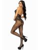 Leg Avenue Rhinestone Lace and Net Bodystocking OS Black
