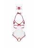 Костюм медсестри Leg Avenue Naughty Nurse, one size, боді та шапочка Костюм медсестри Leg Avenue Naughty Nurse, one size, боді та шапочка