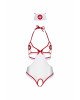 Костюм медсестри Leg Avenue Naughty Nurse, one size, боді та шапочка Костюм медсестри Leg Avenue Naughty Nurse, one size, боді та шапочка