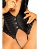 Рольовий костюм леді бос Leg Avenue Boss Babe, one size, боді з краваткою