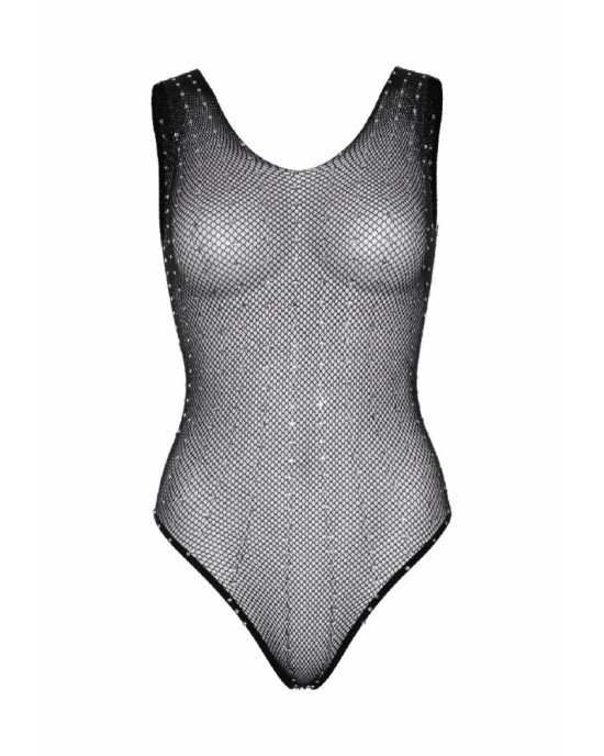 Leg Avenue Rhinestone fishnet bodysuit OS Black