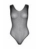 Leg Avenue Rhinestone fishnet bodysuit OS Black