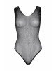 Leg Avenue Rhinestone fishnet bodysuit OS Black