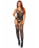 Leg Avenue Jacquard net bodystocking OS Black Leg Avenue Jacquard net bodystocking OS Black