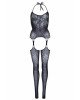 Leg Avenue Jacquard net bodystocking OS Black Leg Avenue Jacquard net bodystocking OS Black