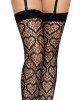 Leg Avenue Heart net thigh highs OS Black