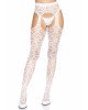 Leg Avenue Heart net suspender hose OS White Leg Avenue Heart net suspender hose OS White