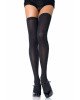 Leg Avenue Opaque Nylon Thigh Highs OS Black Leg Avenue Opaque Nylon Thigh Highs OS Black