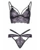 Leg Avenue Strappy bralette and g-string L Black