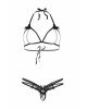 Leg Avenue Open cup bra and pearl panty OS Black Leg Avenue Open cup bra and pearl panty OS Black