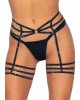 Leg Avenue Rhinestone garter strapps OS Black Leg Avenue Rhinestone garter strapps OS Black