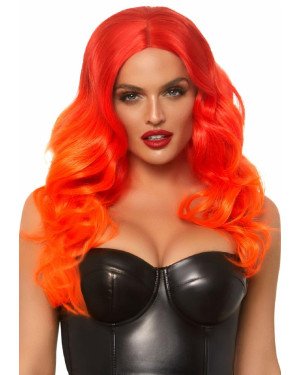 Leg Avenue Ombre long wavy wig Orange