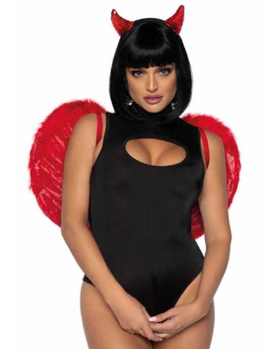 Leg Avenue Marabou feather devil wings Red Leg Avenue Marabou feather devil wings Red