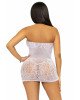 Сукня-сітка зі стразами Leg Avenue Rhinestone halter mini dress White, відкрита спина, one size