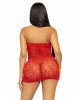 Сукня-сітка зі стразами Leg Avenue Rhinestone halter mini dress Red, відкрита спина, one size Сукня-сітка зі стразами Leg Avenue Rhinestone halter mini dress Red, відкрита спина, one size