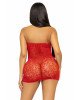 Сукня-сітка зі стразами Leg Avenue Rhinestone halter mini dress Red, відкрита спина, one size Сукня-сітка зі стразами Leg Avenue Rhinestone halter mini dress Red, відкрита спина, one size