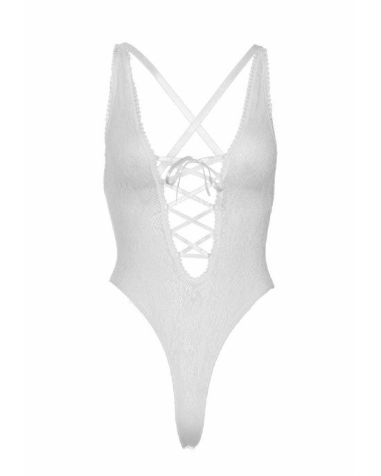 Leg Avenue Floral lace thong teddy OS White Leg Avenue Floral lace thong teddy OS White