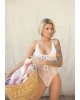 Leg Avenue Floral lace thong teddy OS White Leg Avenue Floral lace thong teddy OS White
