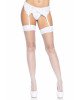 Leg Avenue Nylon Fishnet Thigh Highs OS White Leg Avenue Nylon Fishnet Thigh Highs OS White