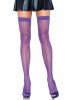 Leg Avenue Nylon Fishnet Thigh Highs OS Neon Purple
