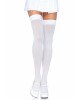 Leg Avenue Opaque Nylon Thigh Highs OS White Leg Avenue Opaque Nylon Thigh Highs OS White