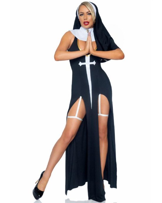 Leg Avenue Sultry Sinner S Black/White Leg Avenue Sultry Sinner S Black/White