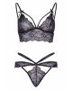 Leg Avenue Strappy bralette and g-string S Black