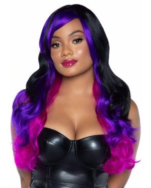 Leg Avenue Allure Multi Color Wig Black/Purple