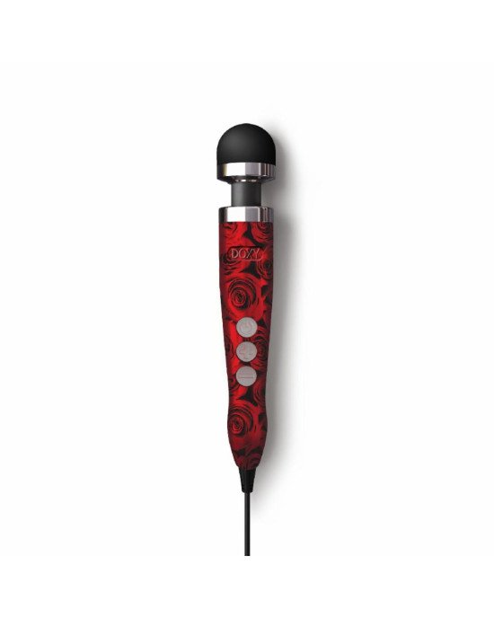 Вібромасажер DOXY Die Cast 3 ROSE PATTERN, дуже потужний, живлення 220В, металевий корпус Вібромасажер DOXY Die Cast 3 ROSE PATTERN, дуже потужний, живлення 220В, металевий корпус