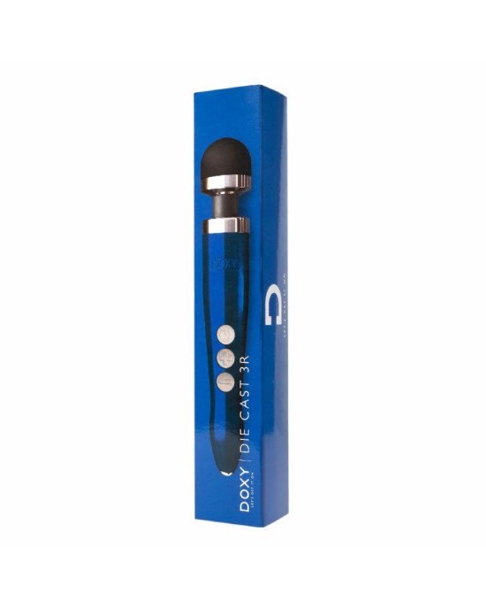 Вібромасажер DOXY Die Cast 3R Blue Flame, дуже потужний, живлення 220В, металевий корпус Вібромасажер DOXY Die Cast 3R Blue Flame, дуже потужний, живлення 220В, металевий корпус
