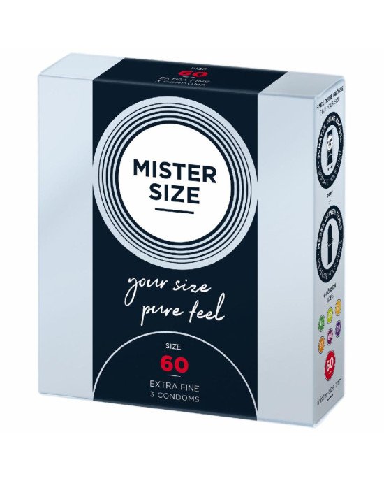 Презервативи Mister Size - pure feel - 60 (3 condoms), товщина 0,05 мм Презервативи Mister Size - pure feel - 60 (3 condoms), товщина 0,05 мм