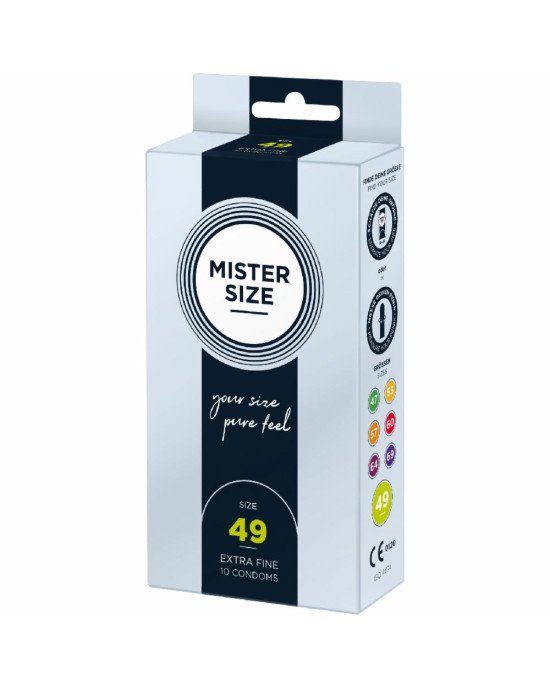 Презервативи Mister Size - pure feel - 49 (10 condoms), товщина 0,05 мм Презервативи Mister Size - pure feel - 49 (10 condoms), товщина 0,05 мм