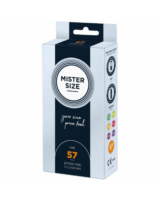 Презервативи Mister Size - pure feel - 57 (10 condoms), товщина 0,05 мм Презервативи Mister Size - pure feel - 57 (10 condoms), товщина 0,05 мм