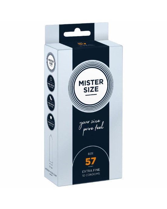 Презервативи Mister Size - pure feel - 57 (10 condoms), товщина 0,05 мм Презервативи Mister Size - pure feel - 57 (10 condoms), товщина 0,05 мм